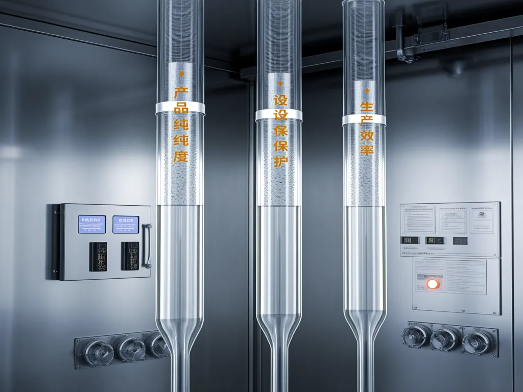 Filter sacks performance indicators display