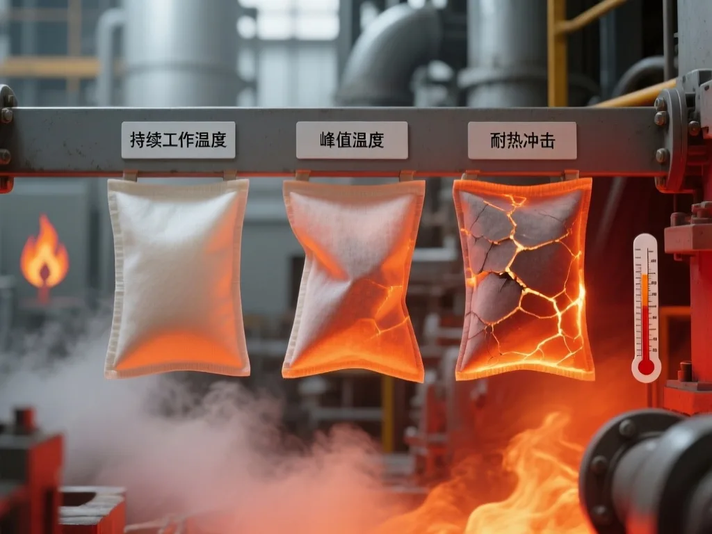 Close-up of heat resistant filter bag material