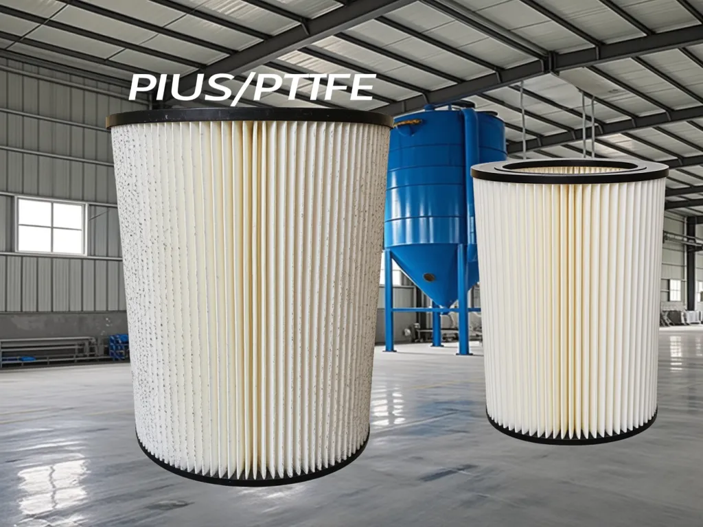 PIUS/PTTFE filtration bags for dust collector in industrial setting