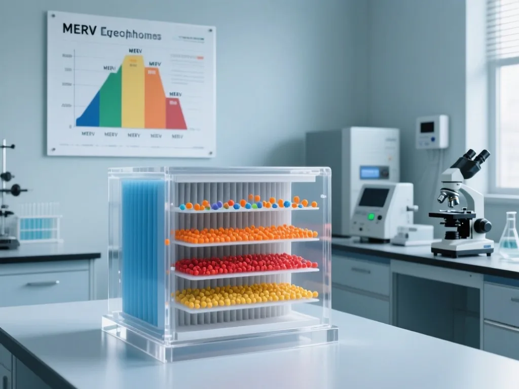 Chart explaining what is MERV in air filters and its rating levels