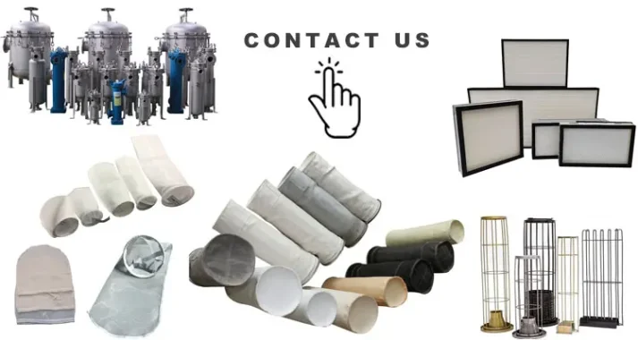 Industrial filtration equipment in operation