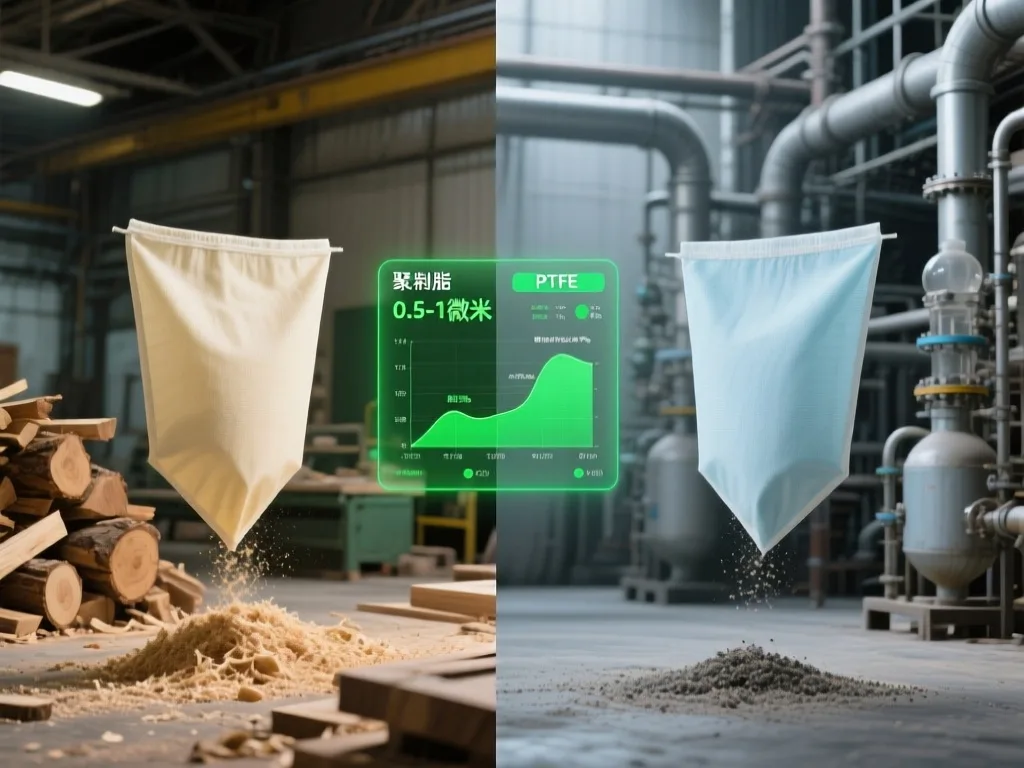 Pleated filter bags in an industrial filtration application