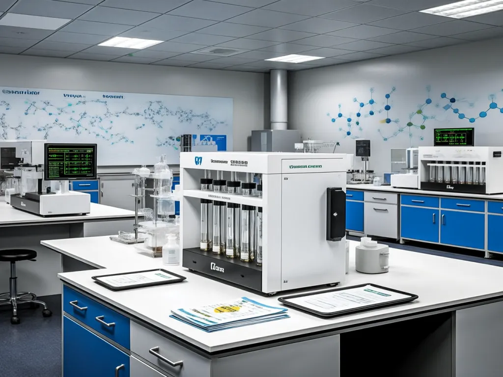 Advanced lab equipment for testing filtration efficiency in industrial settings