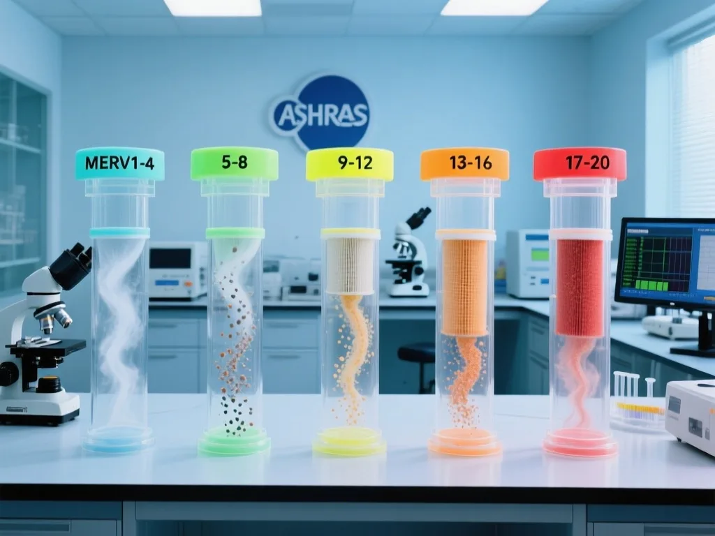 Illustration showing the importance of MERV rating in air filters for air quality