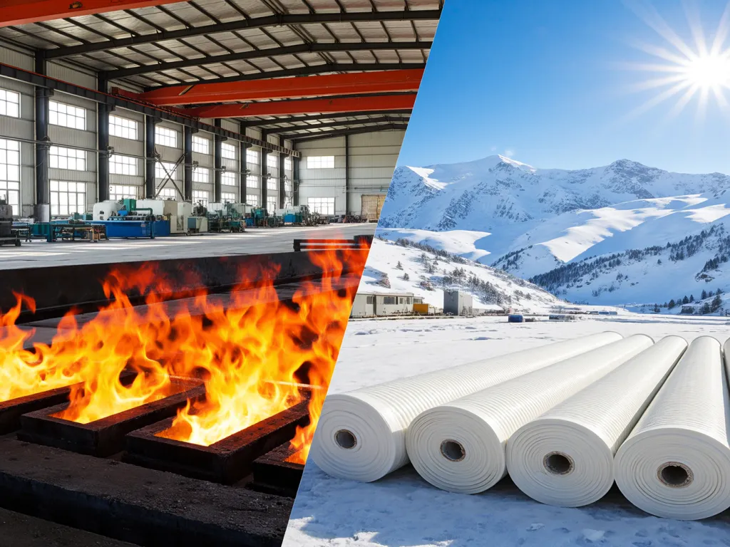 Polyester felt filter bags in extreme industrial and cold environments