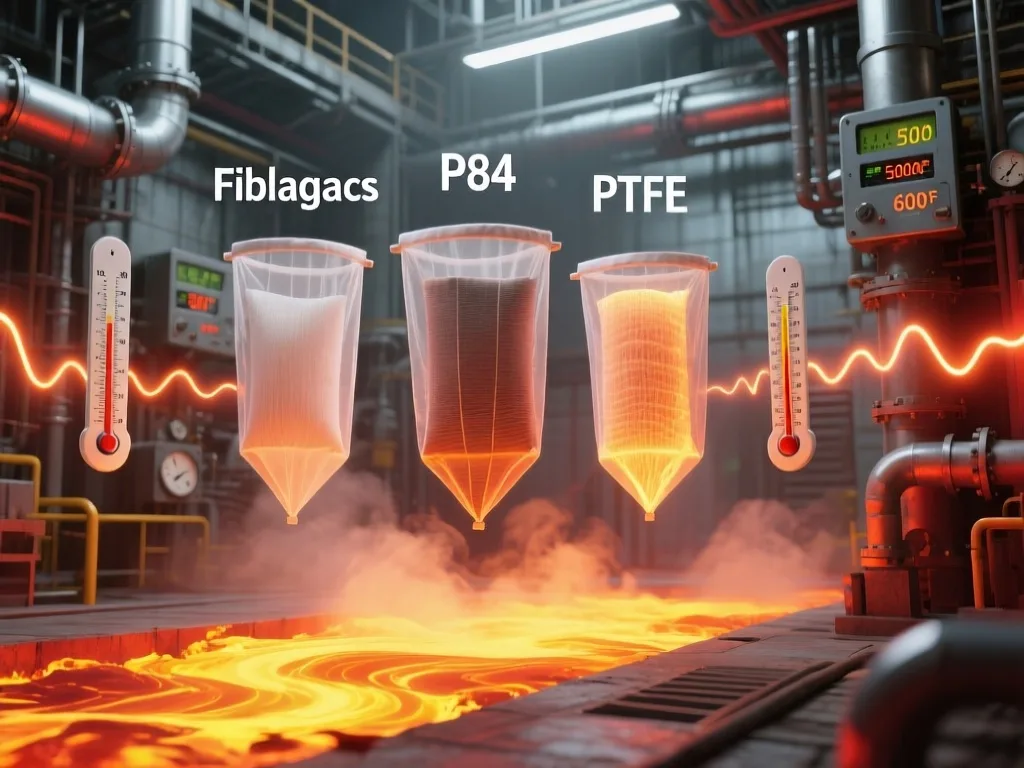 Installation of high temperature filter bags in equipment