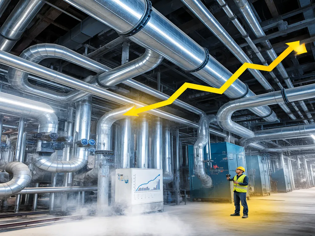 A chart showing declining dust collector performance in an industrial setting.