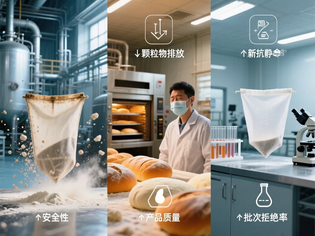 Benefits of polyester filter bags: enhanced safety, product quality, and reduced batch rejection.