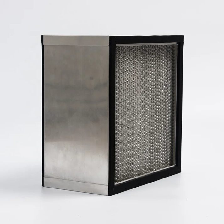 Detail view of industrial filter device