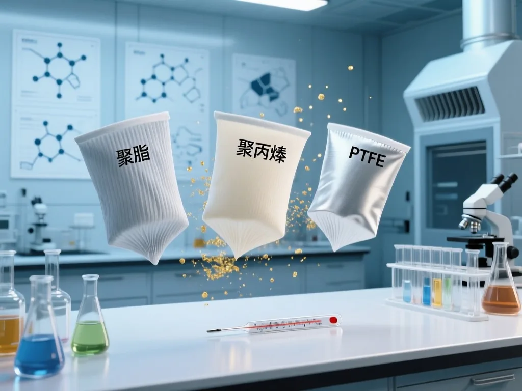 Industrial pleated filter bags installed in a filtration system