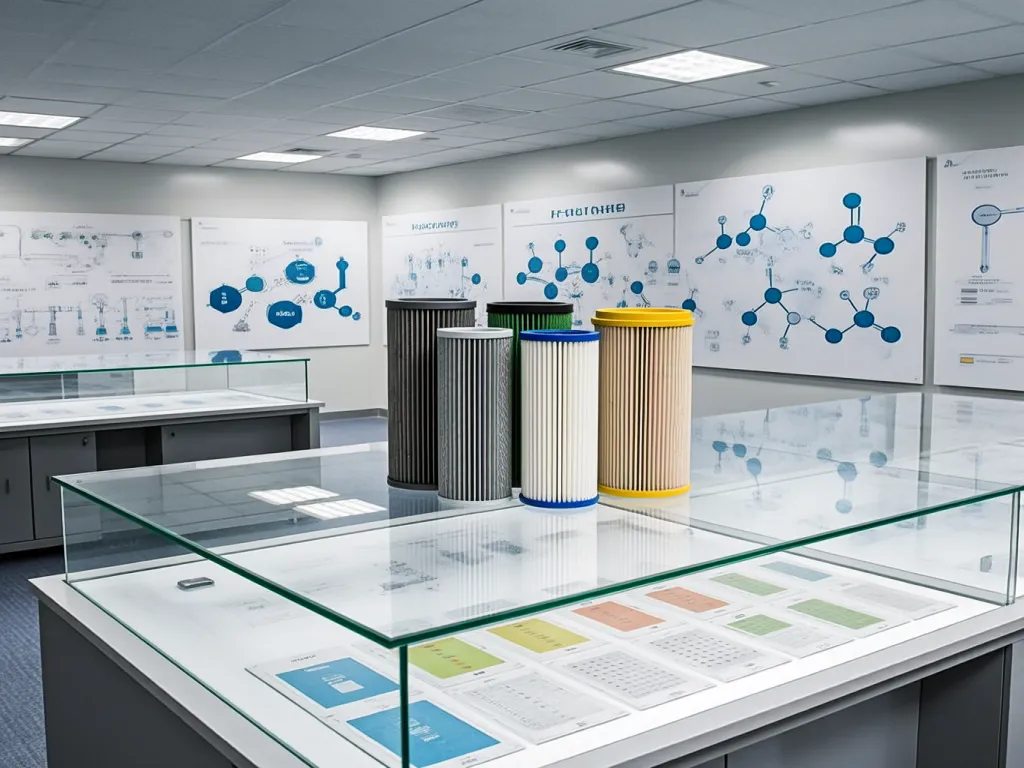Display of various filtration products